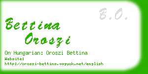 bettina oroszi business card